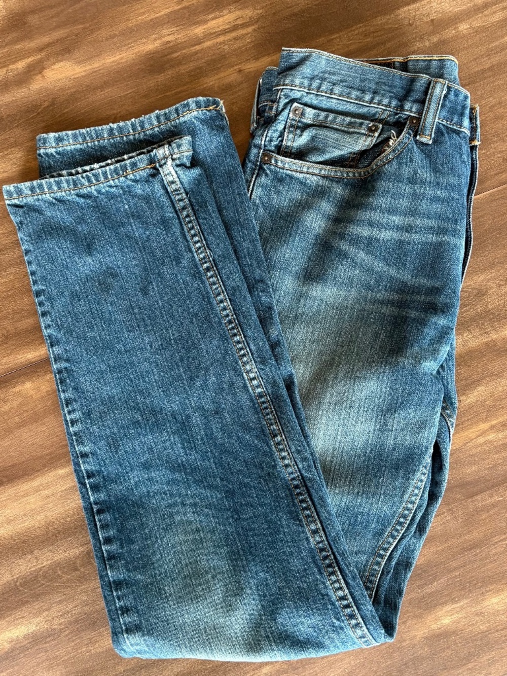 Levi Strauss & Co 505 Mens Jeans Regular Fit Blue Denim Size 31x34 - Picture 13 of 14